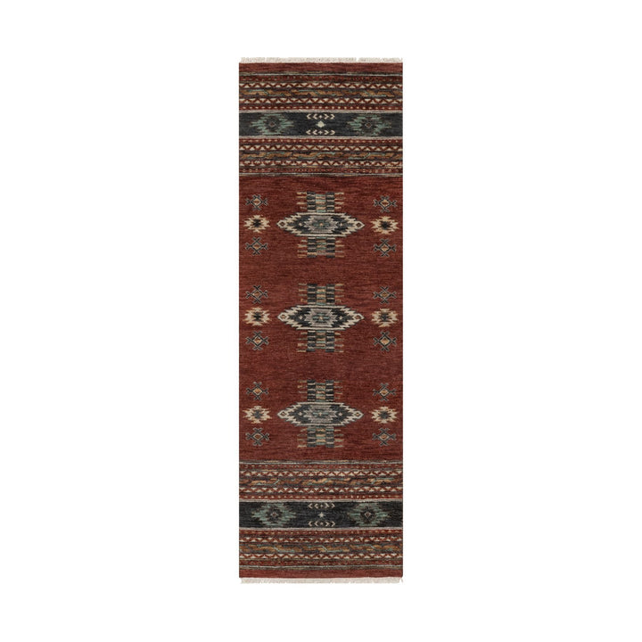 2'7" x 7'10" New Hand Knotted Red Wool Runner Oriental Rug - MOA10291470