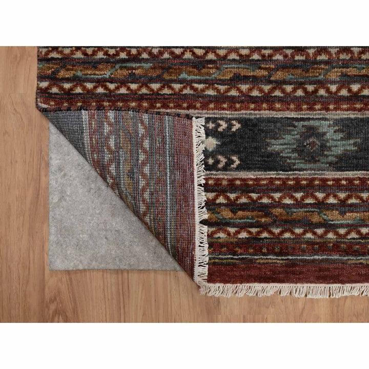 2'7" x 7'10" New Hand Knotted Red Wool Runner Oriental Rug - MOA10291470