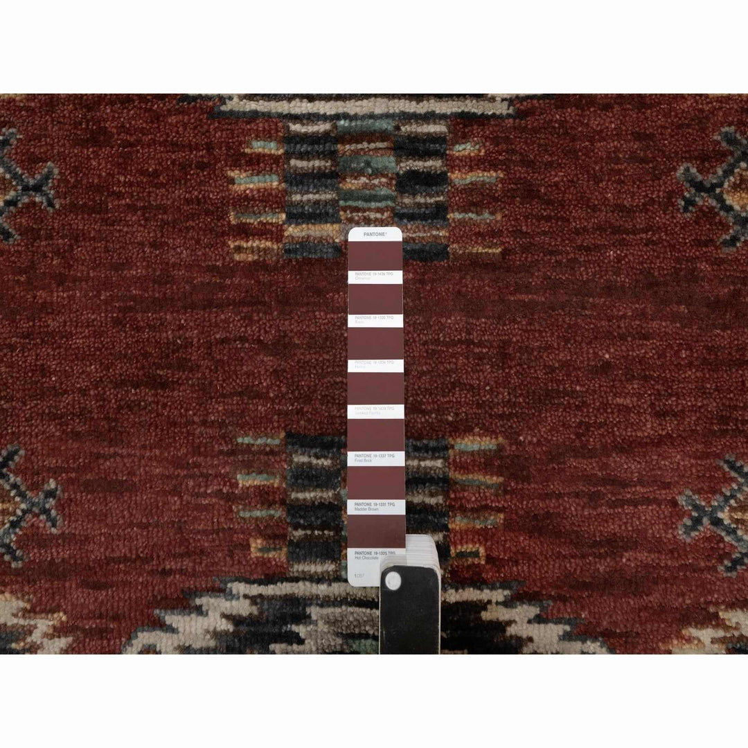 2'7" x 7'10" New Hand Knotted Red Wool Runner Oriental Rug - MOA10291470