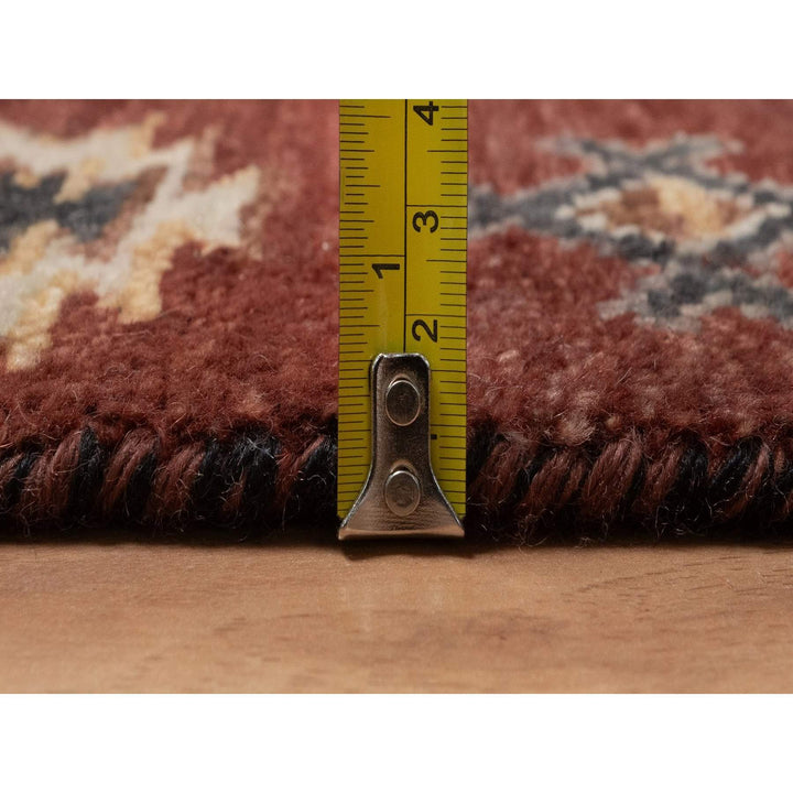 2'7" x 7'10" New Hand Knotted Red Wool Runner Oriental Rug - MOA10291470