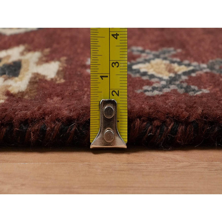 2'7" x 12'0" New Hand Knotted Red Wool Runner Oriental Rug - MOA10291471