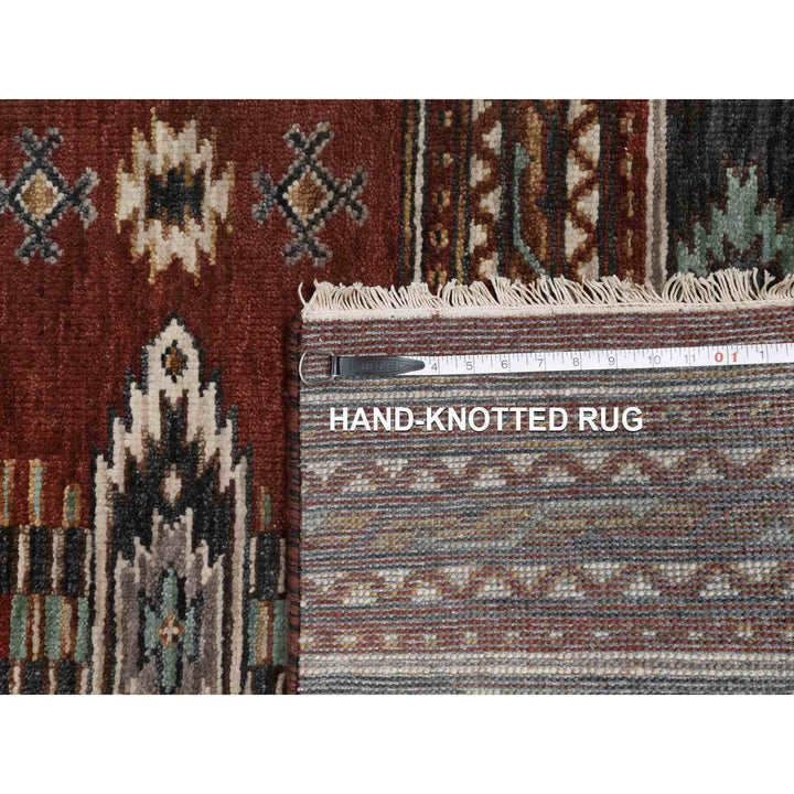 2'7" x 12'0" New Hand Knotted Red Wool Runner Oriental Rug - MOA10291471
