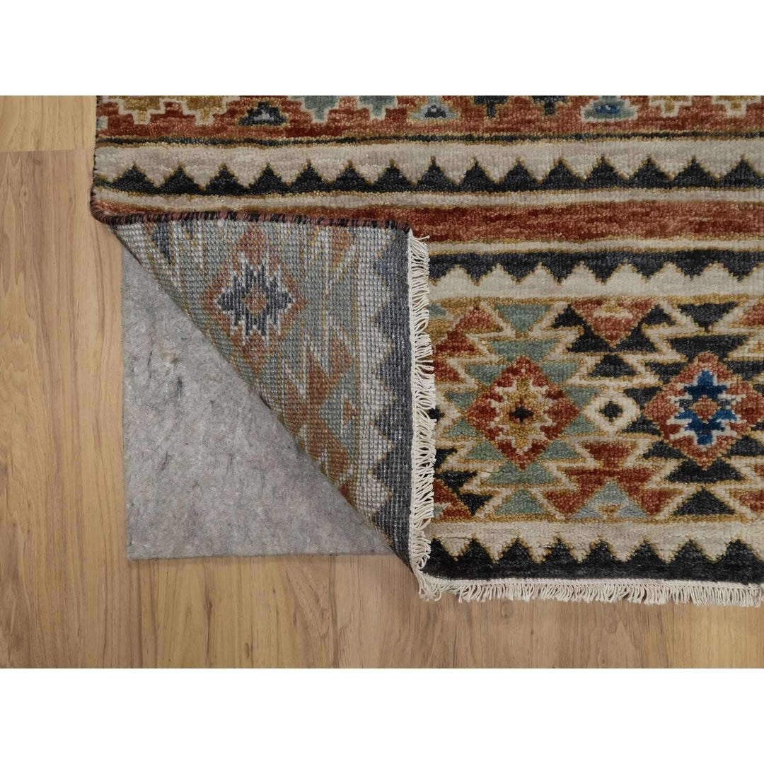 2'6" x 9'10" New Hand Knotted Grey Wool Runner Oriental Rug - MOA10291473
