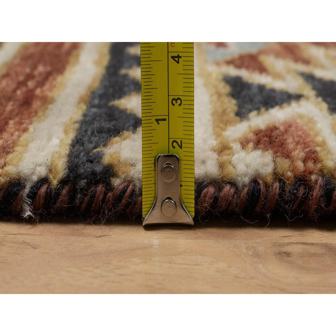 2'6" x 9'10" New Hand Knotted Grey Wool Runner Oriental Rug - MOA10291473