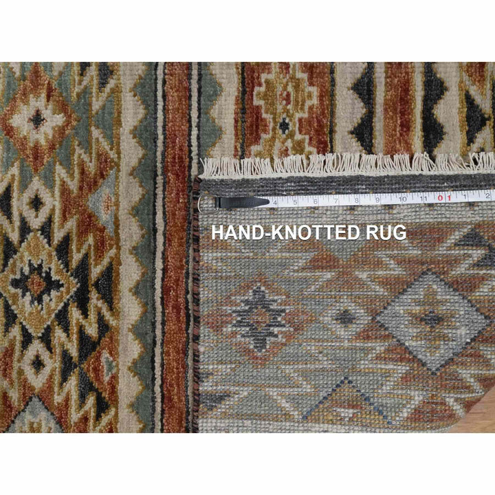 2'6" x 9'10" New Hand Knotted Grey Wool Runner Oriental Rug - MOA10291473