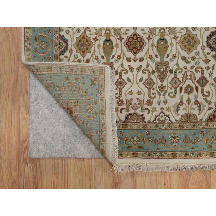 3'0" x 15'6" New Hand Knotted Ivory Wool Runner Oriental Rug - MOA10291474
