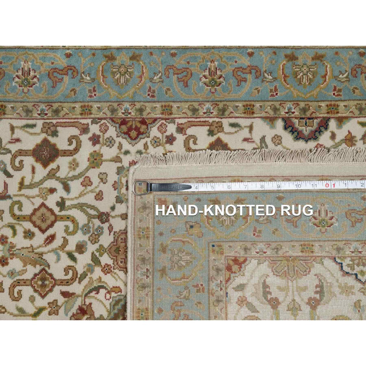 3'0" x 15'6" New Hand Knotted Ivory Wool Runner Oriental Rug - MOA10291474