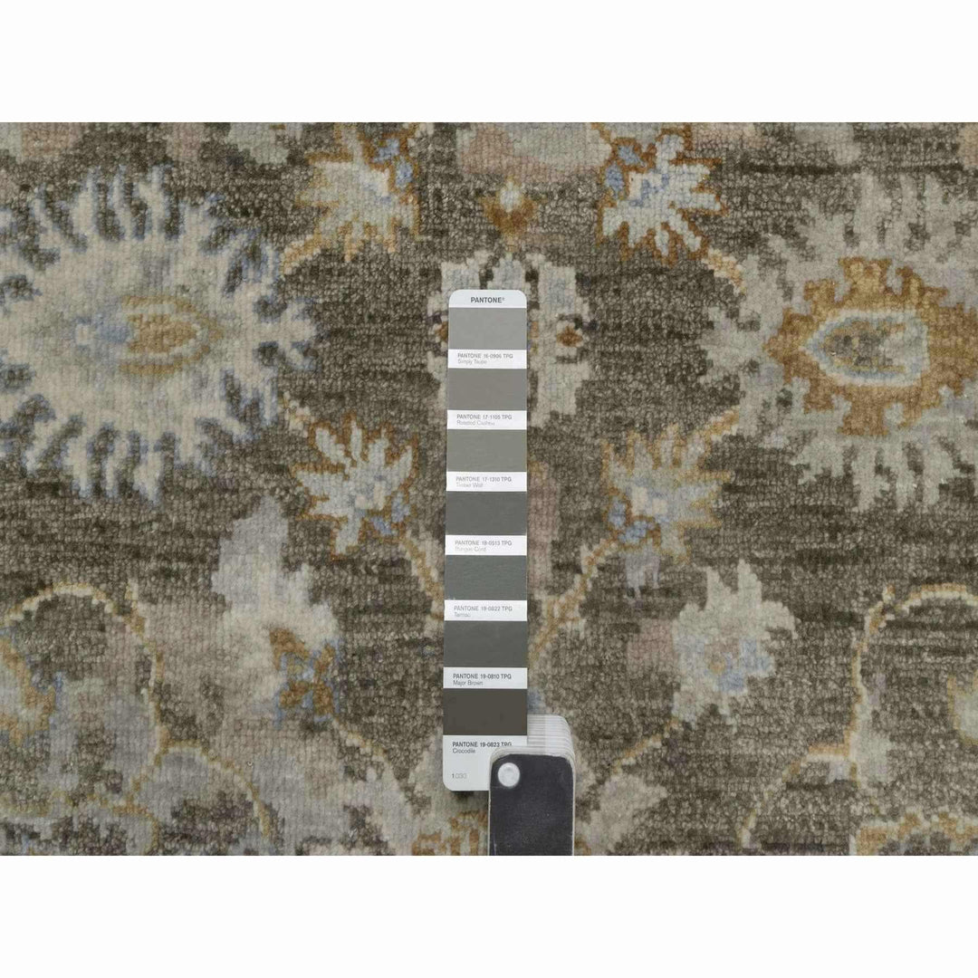 2'8" x 8'5" New Hand Knotted Brown Wool Runner Oriental Rug - MOA10291475