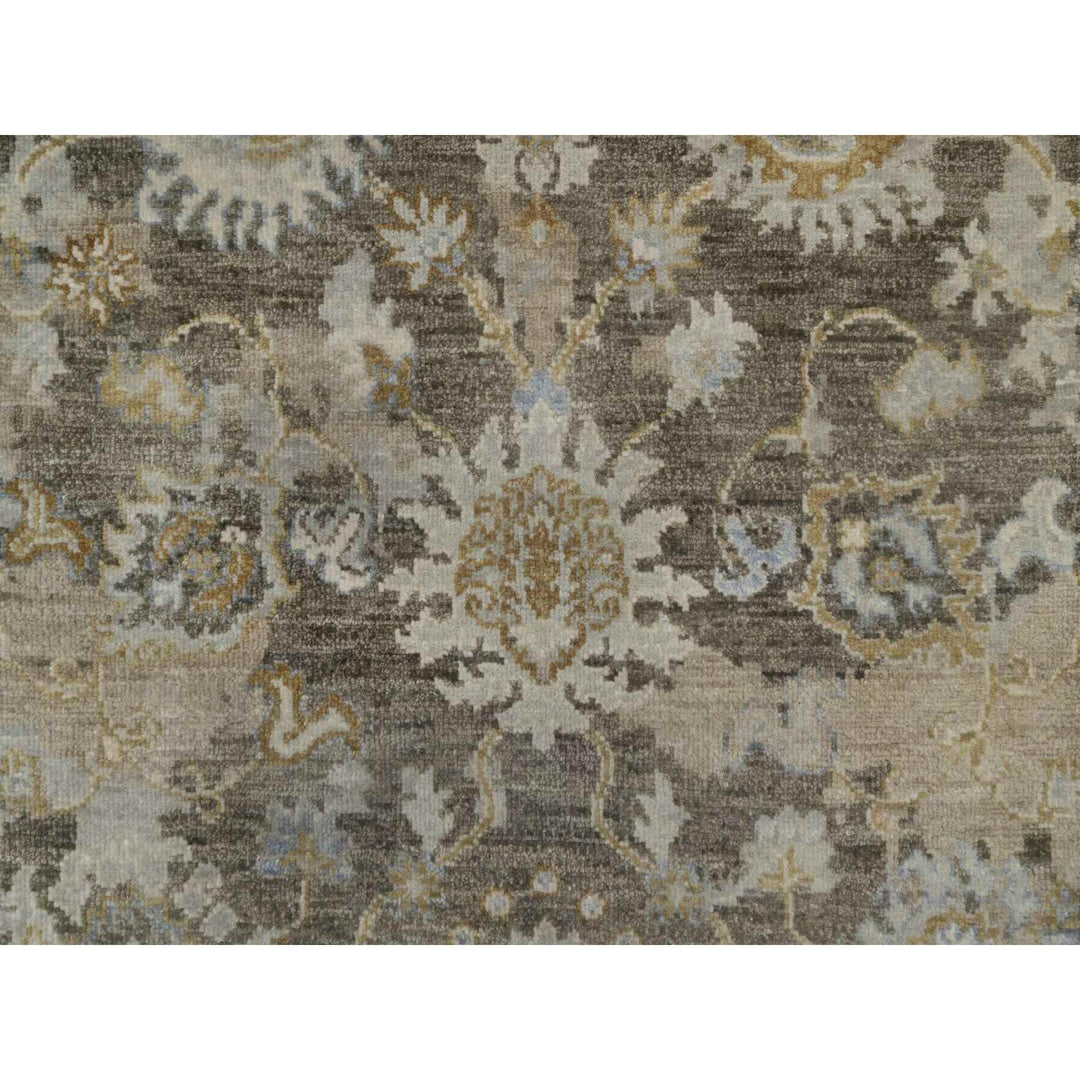 2'8" x 8'5" New Hand Knotted Brown Wool Runner Oriental Rug - MOA10291475