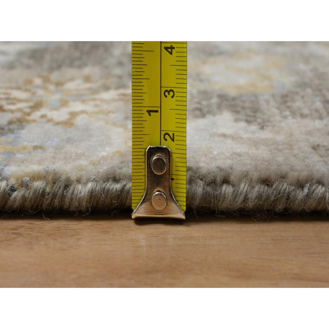 2'8" x 8'5" New Hand Knotted Brown Wool Runner Oriental Rug - MOA10291475