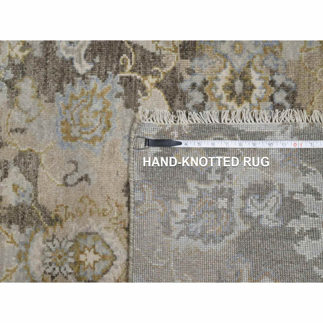 2'8" x 8'5" New Hand Knotted Brown Wool Runner Oriental Rug - MOA10291475