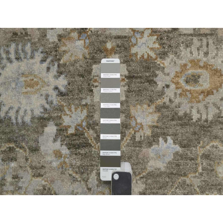 2'8" x 10'3" New Hand Knotted Brown Wool Runner Oriental Rug - MOA10291476