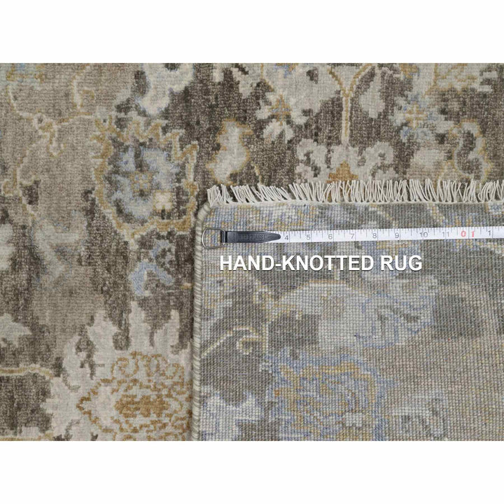 2'8" x 10'3" New Hand Knotted Brown Wool Runner Oriental Rug - MOA10291476