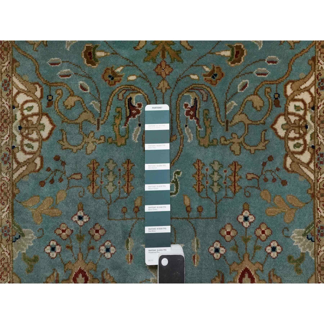 2'9" x 19'8" New Hand Knotted Blue Wool Runner Oriental Rug - MOA10291477