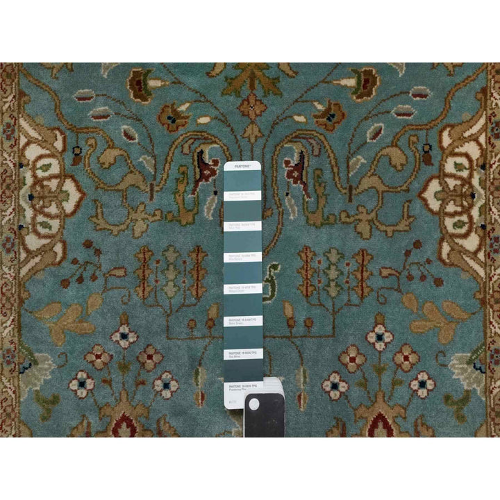 2'9" x 19'8" New Hand Knotted Blue Wool Runner Oriental Rug - MOA10291477