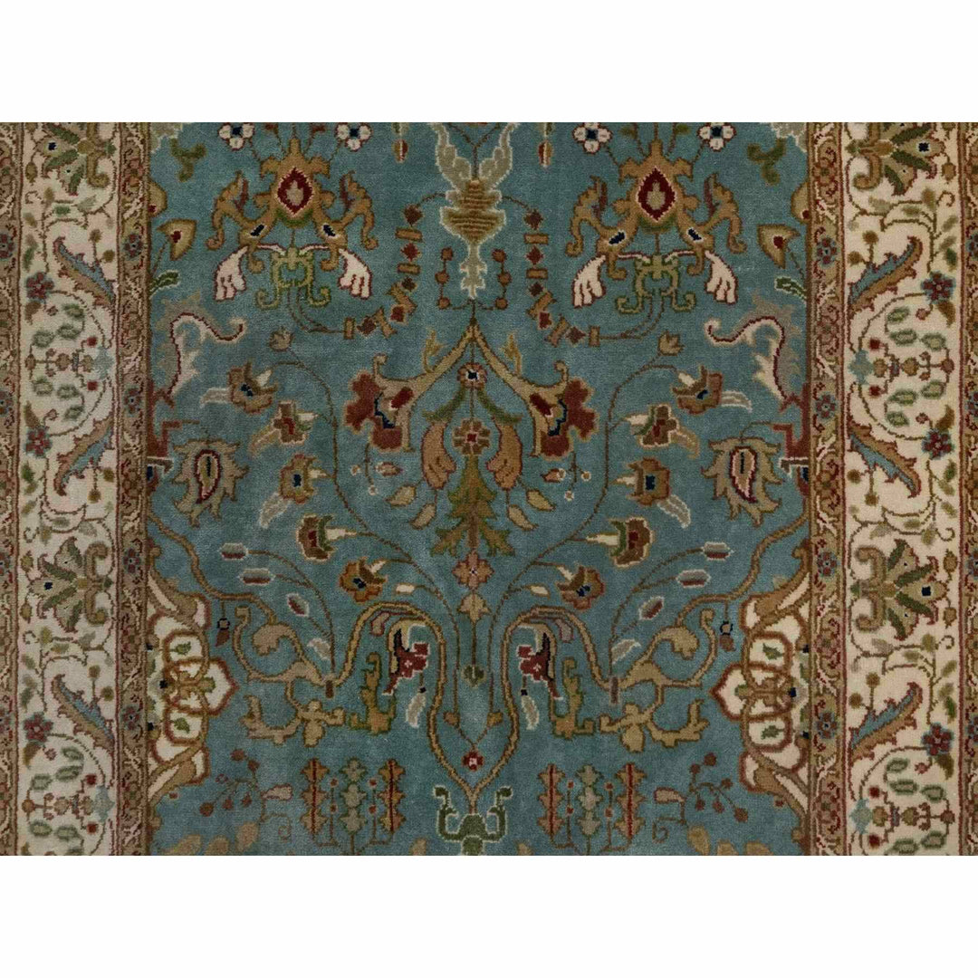2'9" x 19'8" New Hand Knotted Blue Wool Runner Oriental Rug - MOA10291477