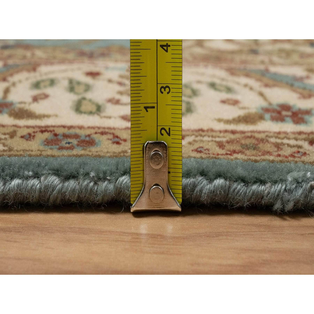 2'9" x 19'8" New Hand Knotted Blue Wool Runner Oriental Rug - MOA10291477