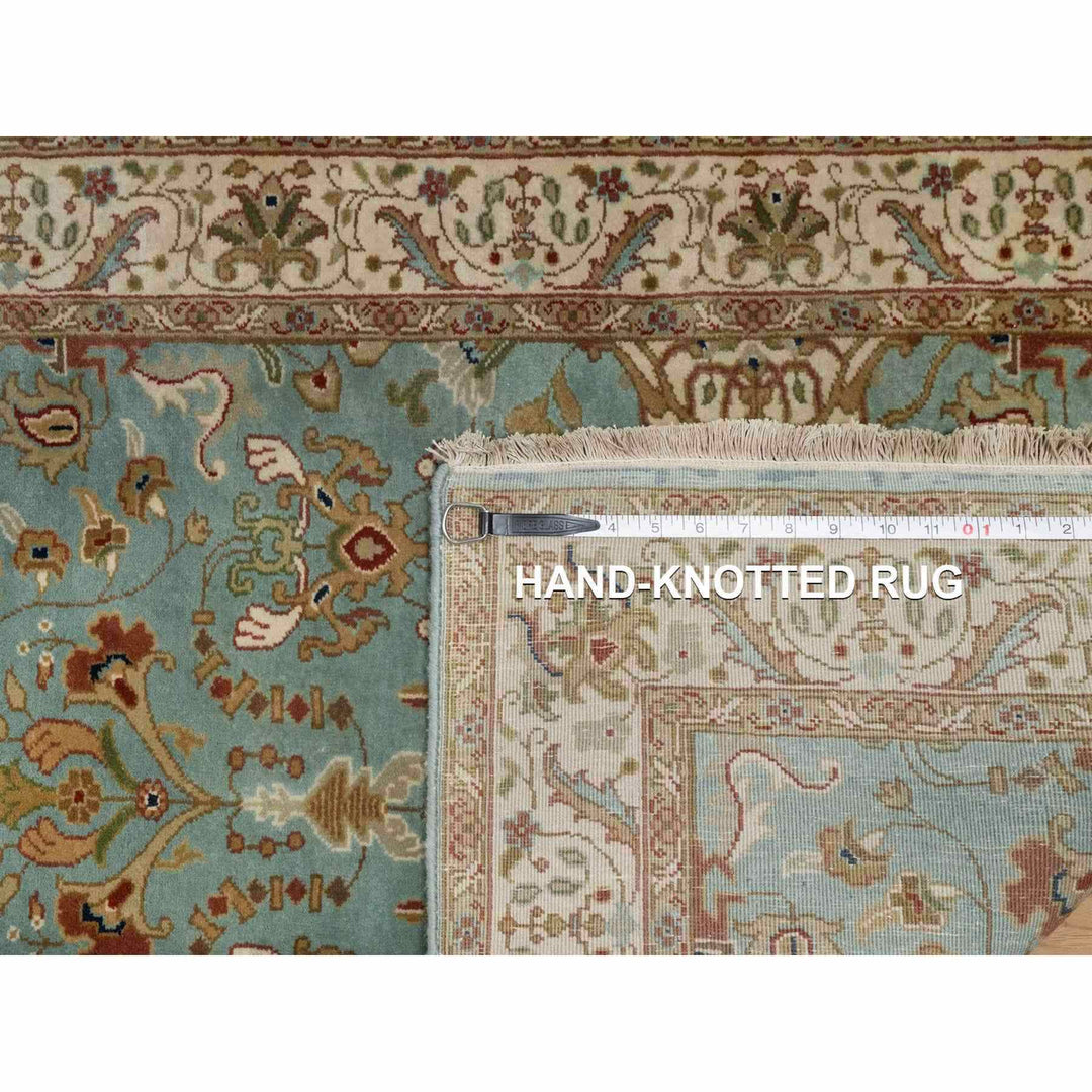 2'9" x 19'8" New Hand Knotted Blue Wool Runner Oriental Rug - MOA10291477