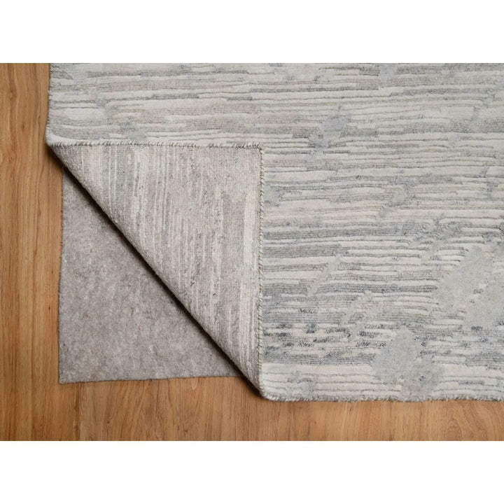 10'0" x 14'3" New Hand Knotted Ivory Wool Rectangle Oriental Rug - MOA10291478