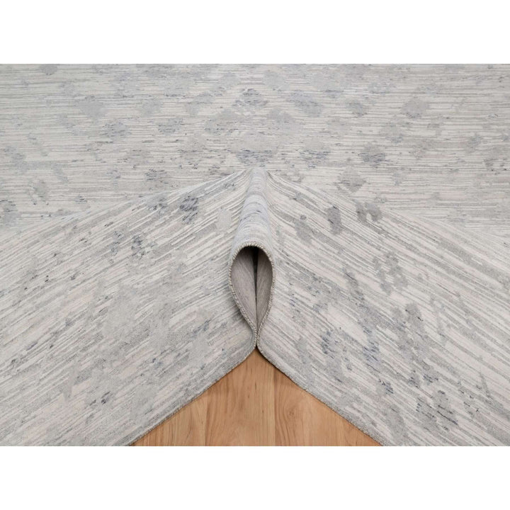 10'0" x 14'3" New Hand Knotted Ivory Wool Rectangle Oriental Rug - MOA10291478