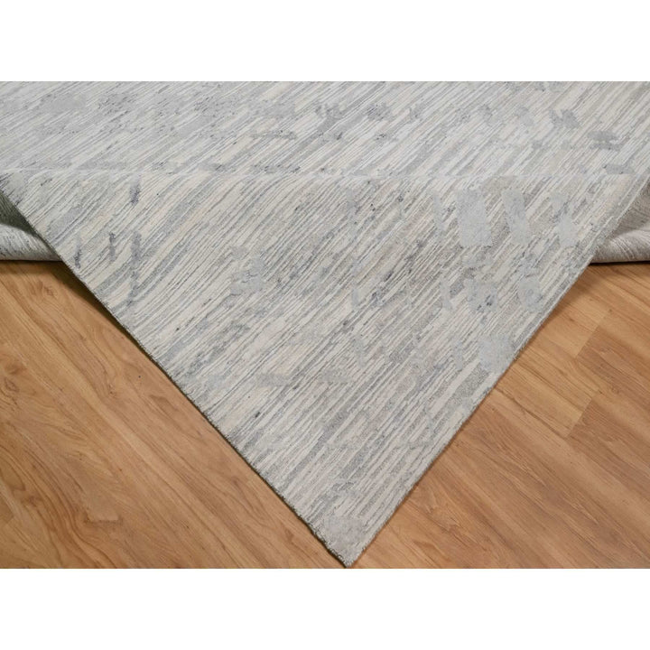 10'0" x 14'3" New Hand Knotted Ivory Wool Rectangle Oriental Rug - MOA10291478