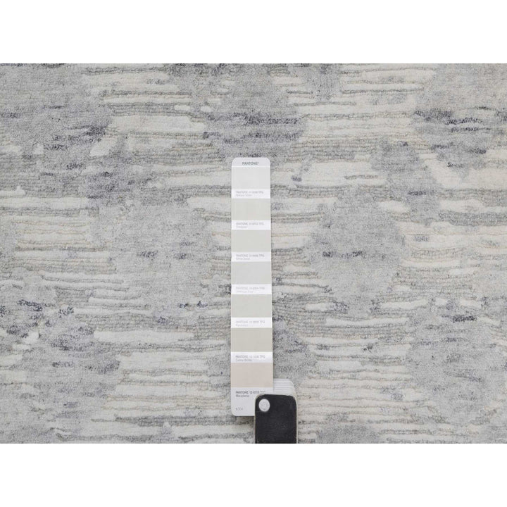 10'0" x 14'3" New Hand Knotted Ivory Wool Rectangle Oriental Rug - MOA10291478