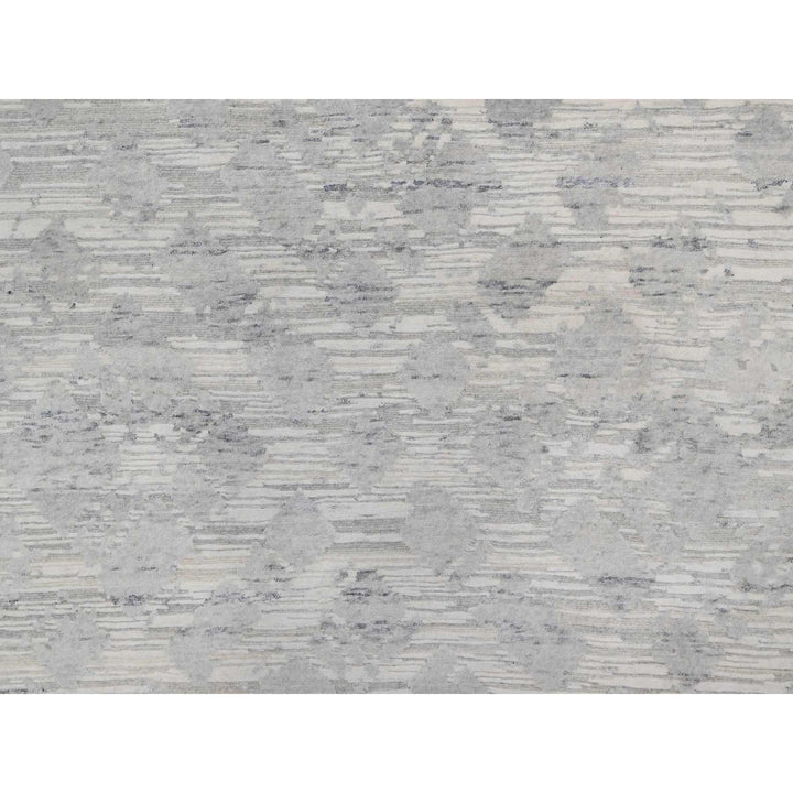 10'0" x 14'3" New Hand Knotted Ivory Wool Rectangle Oriental Rug - MOA10291478