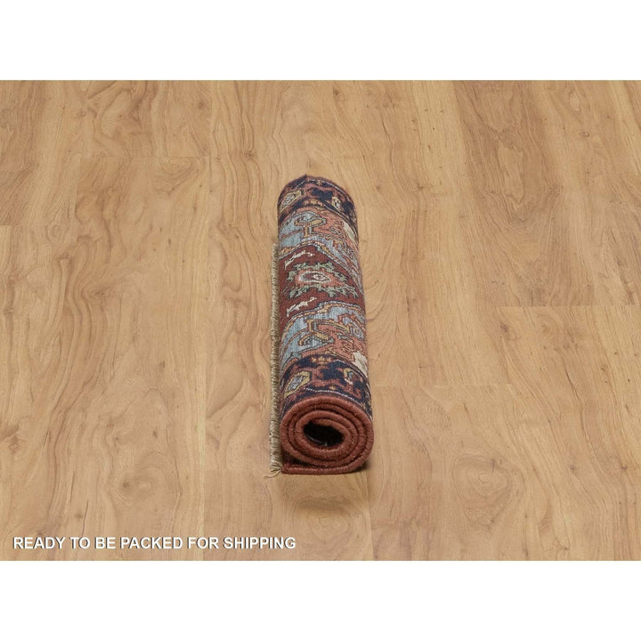 2'0" x 3'1" New Hand Knotted Red Wool Rectangle Oriental Rug - MOA10291481