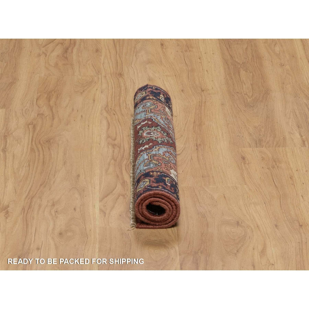 2'0" x 3'1" New Hand Knotted Red Wool Rectangle Oriental Rug - MOA10291482