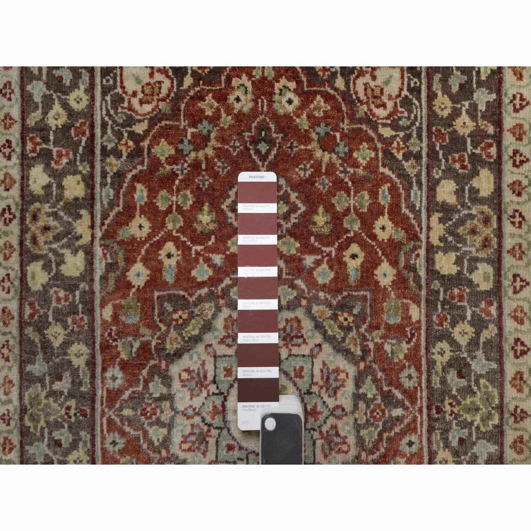 2'1" x 3'1" New Hand Knotted Red Wool Rectangle Oriental Rug - MOA10291490