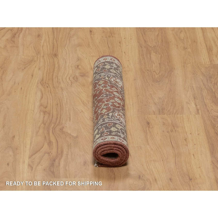 2'1" x 3'1" New Hand Knotted Red Wool Rectangle Oriental Rug - MOA10291490