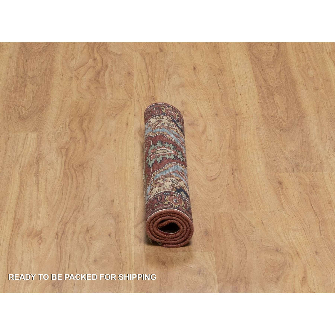 2'0" x 3'3" New Hand Knotted Red Wool Rectangle Oriental Rug - MOA10291492