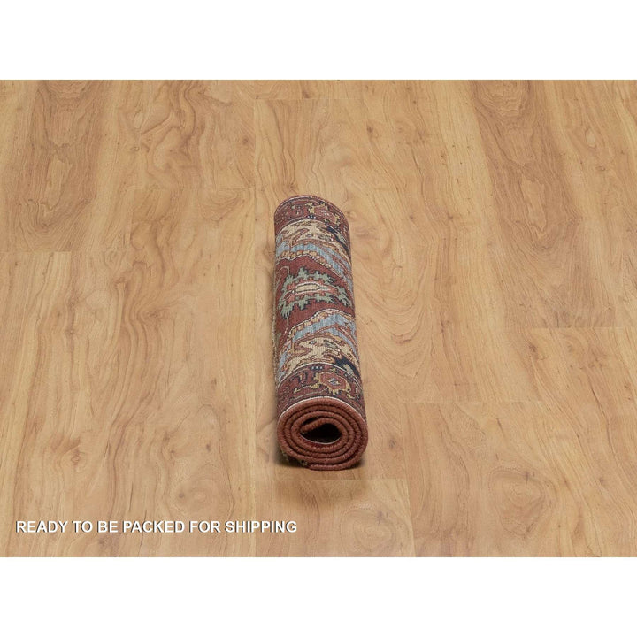 2'0" x 3'3" New Hand Knotted Red Wool Rectangle Oriental Rug - MOA10291492