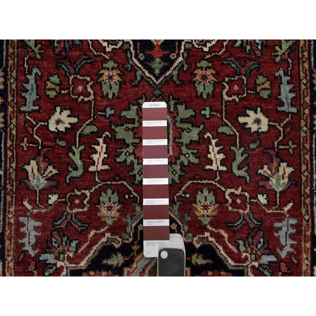 2'7" x 14'3" New Hand Knotted Red Wool Runner Oriental Rug - MOA10291495