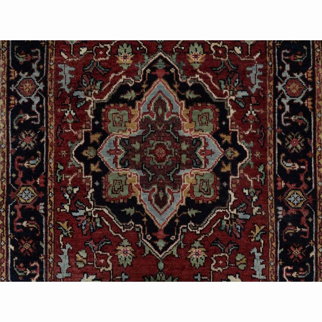 2'7" x 14'3" New Hand Knotted Red Wool Runner Oriental Rug - MOA10291495