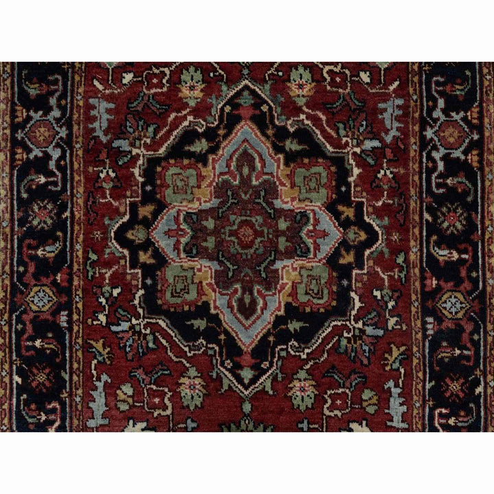 2'7" x 14'3" New Hand Knotted Red Wool Runner Oriental Rug - MOA10291495