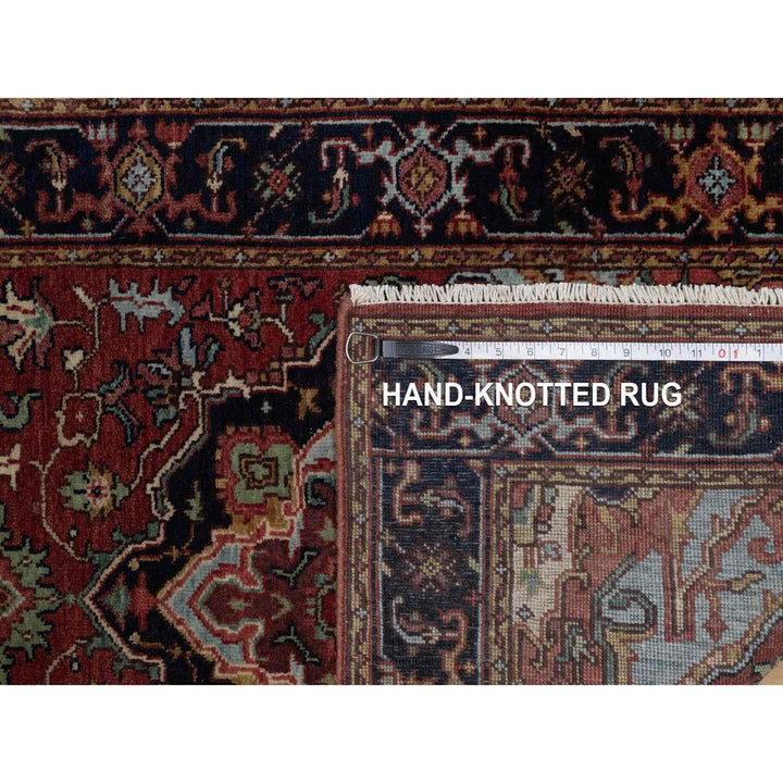 2'7" x 14'3" New Hand Knotted Red Wool Runner Oriental Rug - MOA10291495
