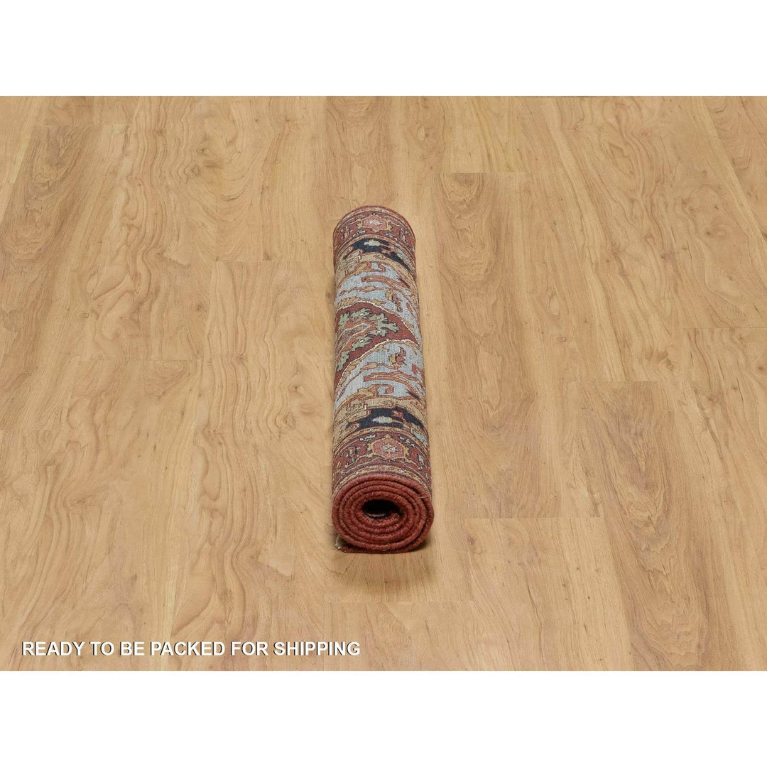 3'0" x 5'0" New Hand Knotted Red Wool Rectangle Oriental Rug - MOA10291497