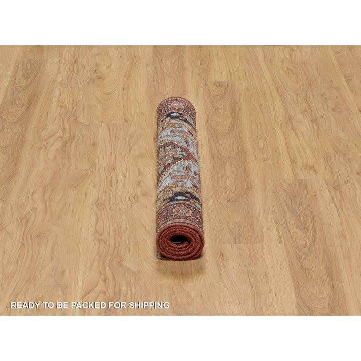 3'0" x 5'0" New Hand Knotted Red Wool Rectangle Oriental Rug - MOA10291497