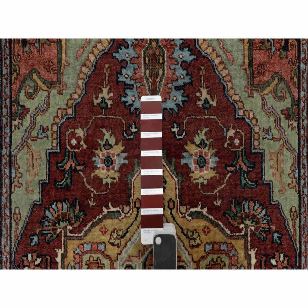 2'11" x 5'1" New Hand Knotted Red Wool Rectangle Oriental Rug - MOA10291498
