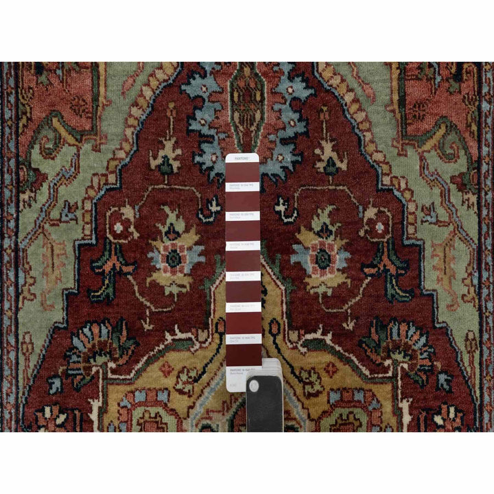 2'11" x 5'1" New Hand Knotted Red Wool Rectangle Oriental Rug - MOA10291498