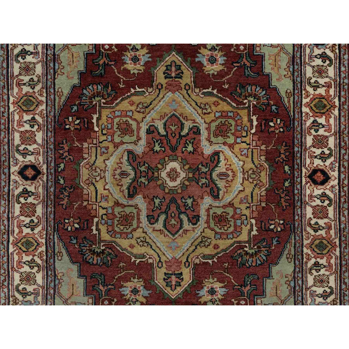 2'11" x 5'1" New Hand Knotted Red Wool Rectangle Oriental Rug - MOA10291498