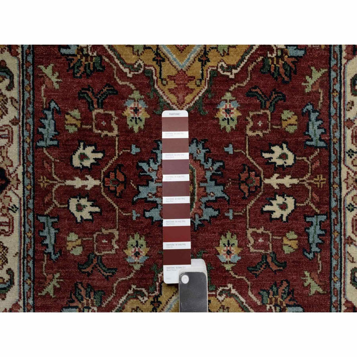 2'7" x 6'1" New Hand Knotted Red Wool Runner Oriental Rug - MOA10291499