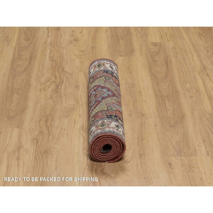 2'7" x 6'1" New Hand Knotted Red Wool Runner Oriental Rug - MOA10291499