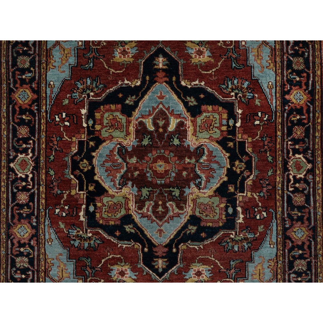 3'1" x 5'2" New Hand Knotted Red Wool Rectangle Oriental Rug - MOA10291500