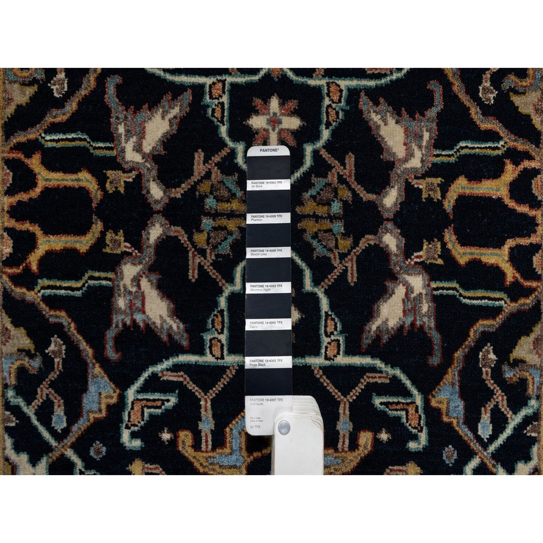 2'7" x 8'1" New Hand Knotted Blue Wool Runner Oriental Rug - MOA10291501