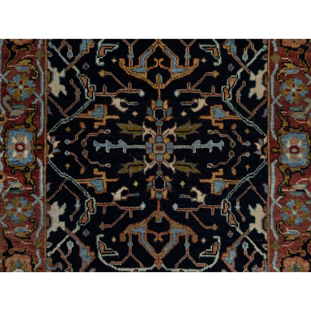 2'7" x 8'1" New Hand Knotted Blue Wool Runner Oriental Rug - MOA10291501
