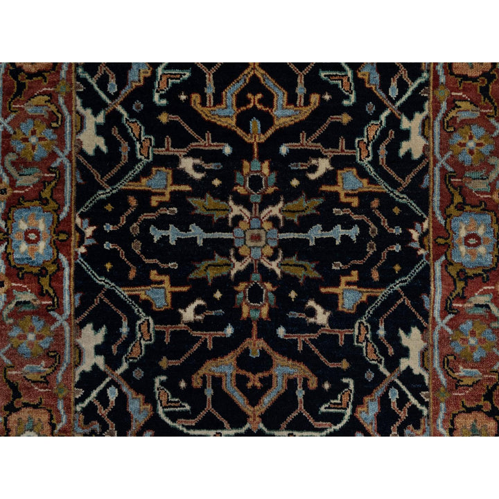 2'7" x 8'1" New Hand Knotted Blue Wool Runner Oriental Rug - MOA10291501
