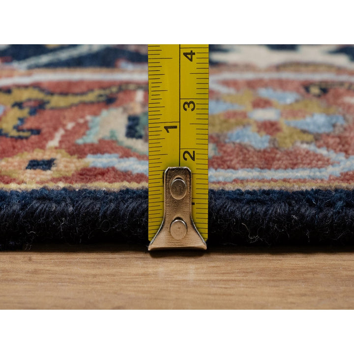 2'7" x 8'1" New Hand Knotted Blue Wool Runner Oriental Rug - MOA10291501