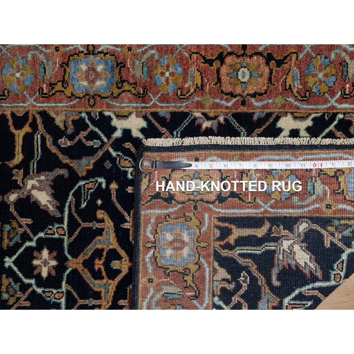 2'7" x 8'1" New Hand Knotted Blue Wool Runner Oriental Rug - MOA10291501